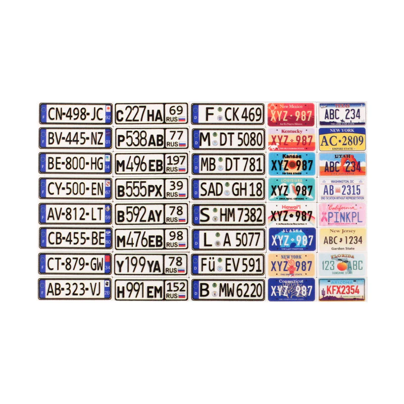 MOC city building blocks car model license plate logo - Image 2
