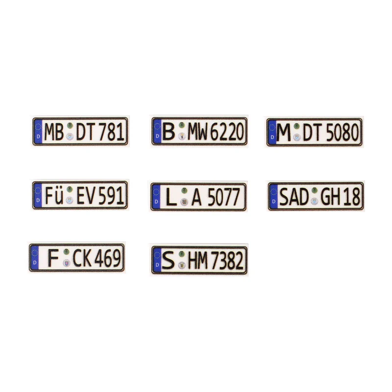 MOC city building blocks car model license plate logo - Image 6