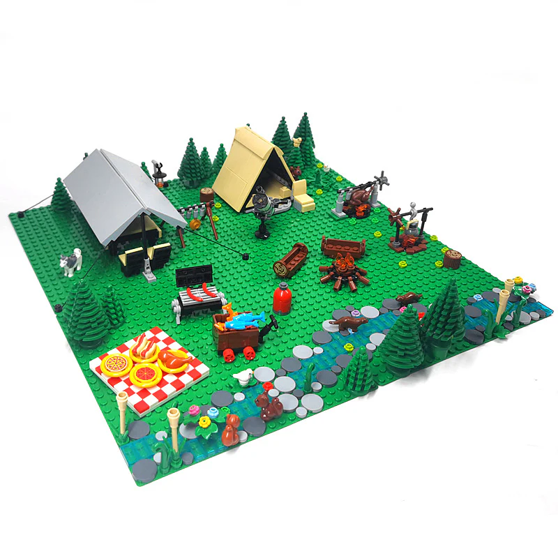 MOC City Camping Picnic Sausage BBQ Grill Tent - Image 10