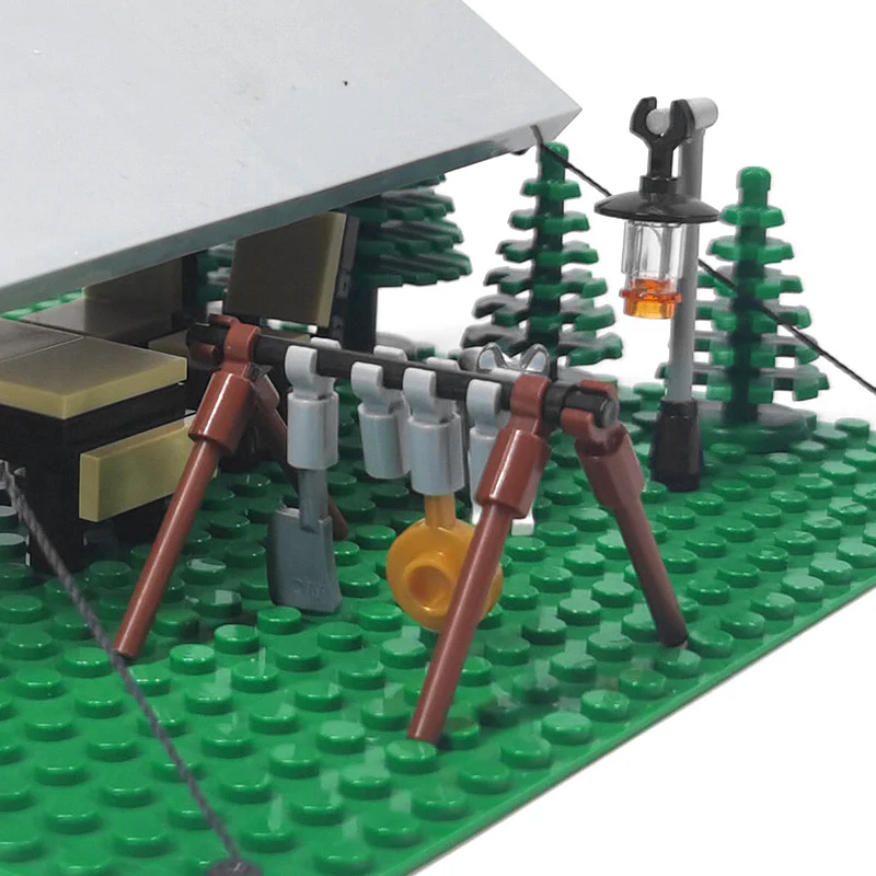 MOC City Camping Picnic Sausage BBQ Grill Tent - Image 2