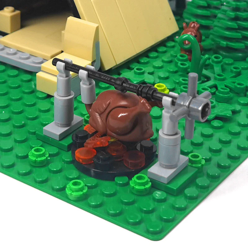 MOC City Camping Picnic Sausage BBQ Grill Tent - Image 5