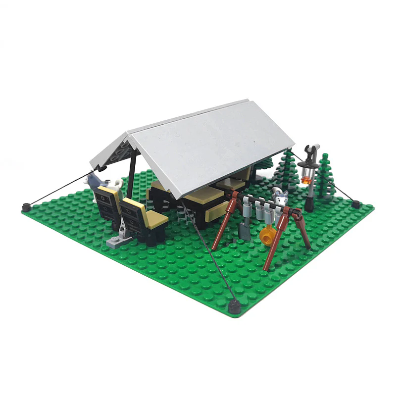 MOC City Camping Picnic Sausage BBQ Grill Tent - Image 8