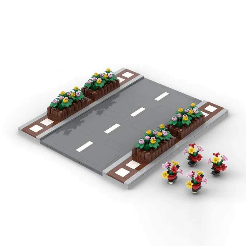 MOC City Intersection Road Plates lane Traffic light Footbridge Building Blocks 60304 - Image 3
