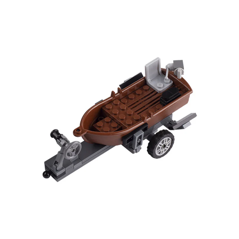 MOC City Life Minifigures Police Car Engineering Vehicle Tricycle Snowplow Truck - Image 11