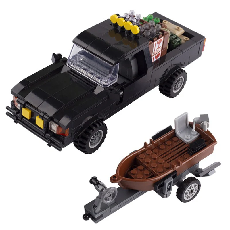 MOC City Life Minifigures Police Car Engineering Vehicle Tricycle Snowplow Truck - Image 14