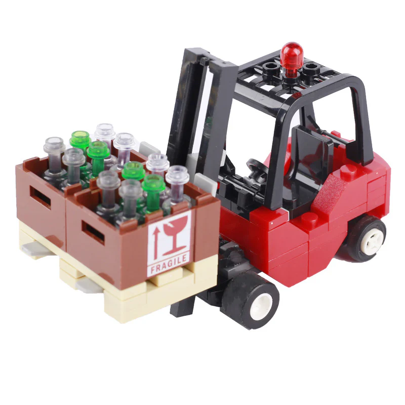 MOC City Life Minifigures Police Car Engineering Vehicle Tricycle Snowplow Truck - Image 2