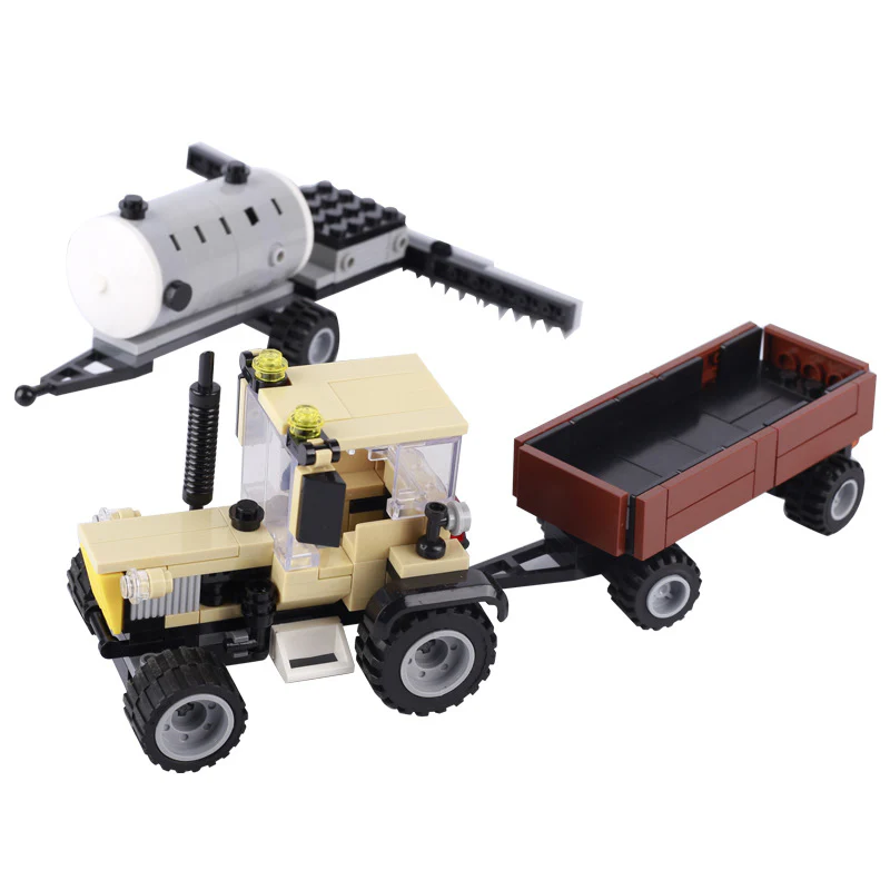 MOC City Life Minifigures Police Car Engineering Vehicle Tricycle Snowplow Truck - Image 3