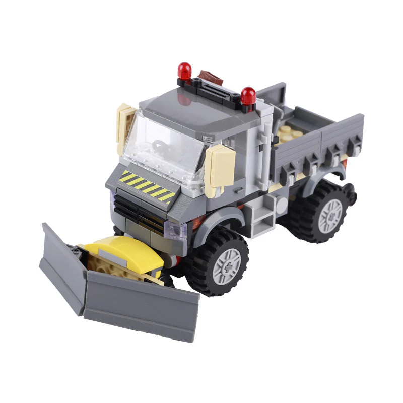 MOC City Life Minifigures Police Car Engineering Vehicle Tricycle Snowplow Truck - Image 5