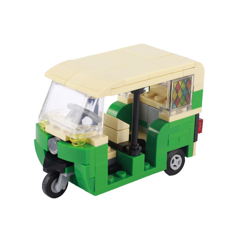 MOC City Life Minifigures Police Car Engineering Vehicle Tricycle Snowplow Truck - Image 7