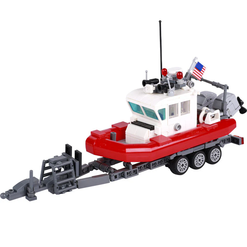 MOC City Life Minifigures Police Car Engineering Vehicle Tricycle Snowplow Truck - Image 8