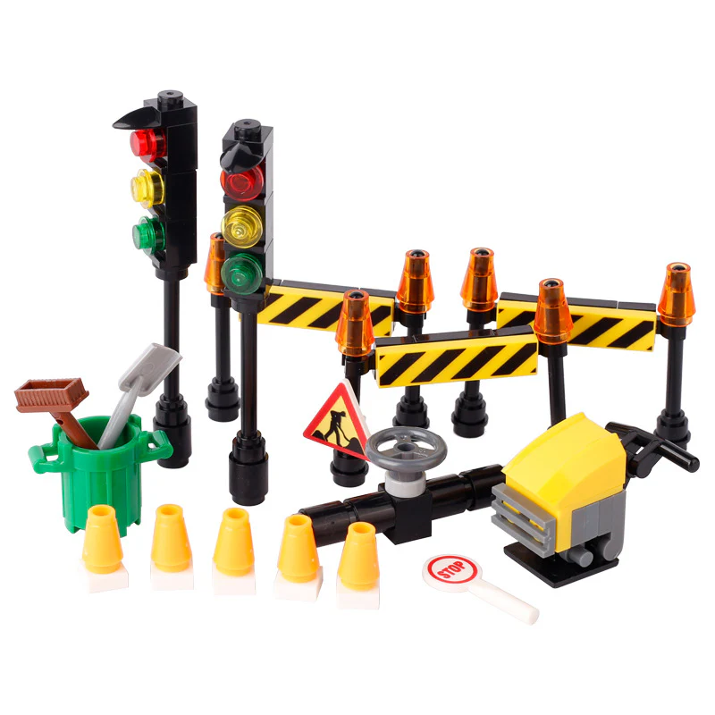 MOC City Street View Vehicle Road Traffic Obstacles - Image 4