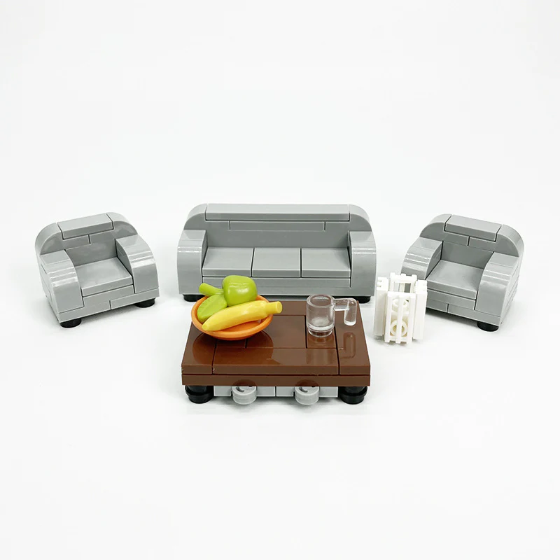 MOC Indoor scene accessories sofa TV - Image 5