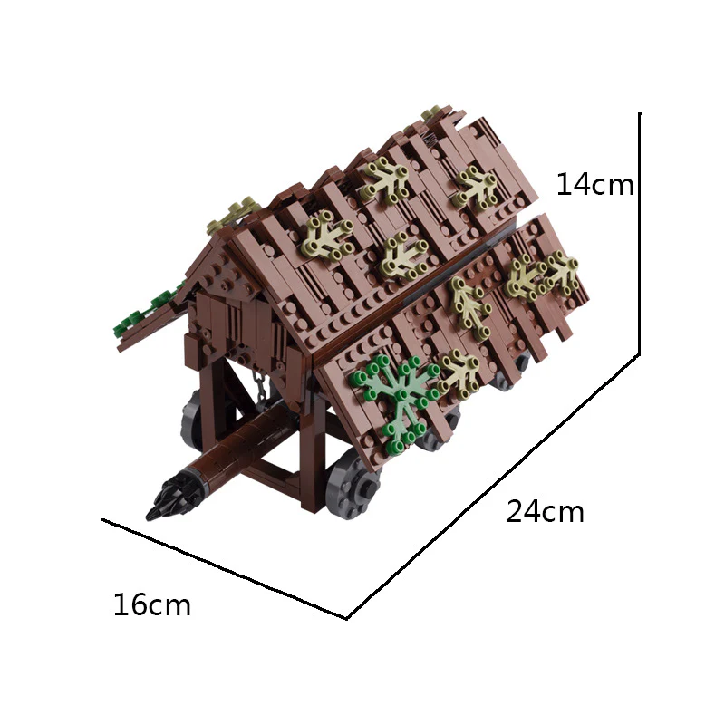 MOC medieval ancient Rome military siege hammer arrow tower sentry post mini accessories - Image 13