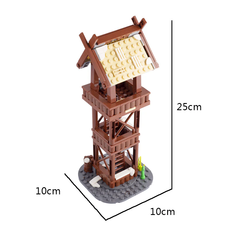 MOC medieval ancient Rome military siege hammer arrow tower sentry post mini accessories - Image 14