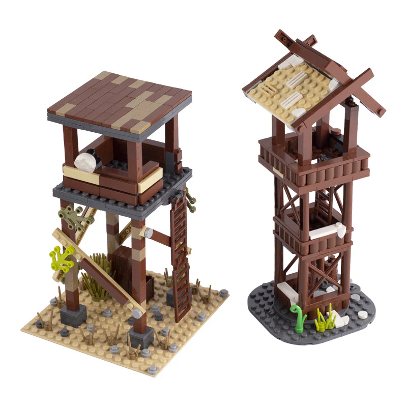 MOC medieval ancient Rome military siege hammer arrow tower sentry post mini accessories - Image 3