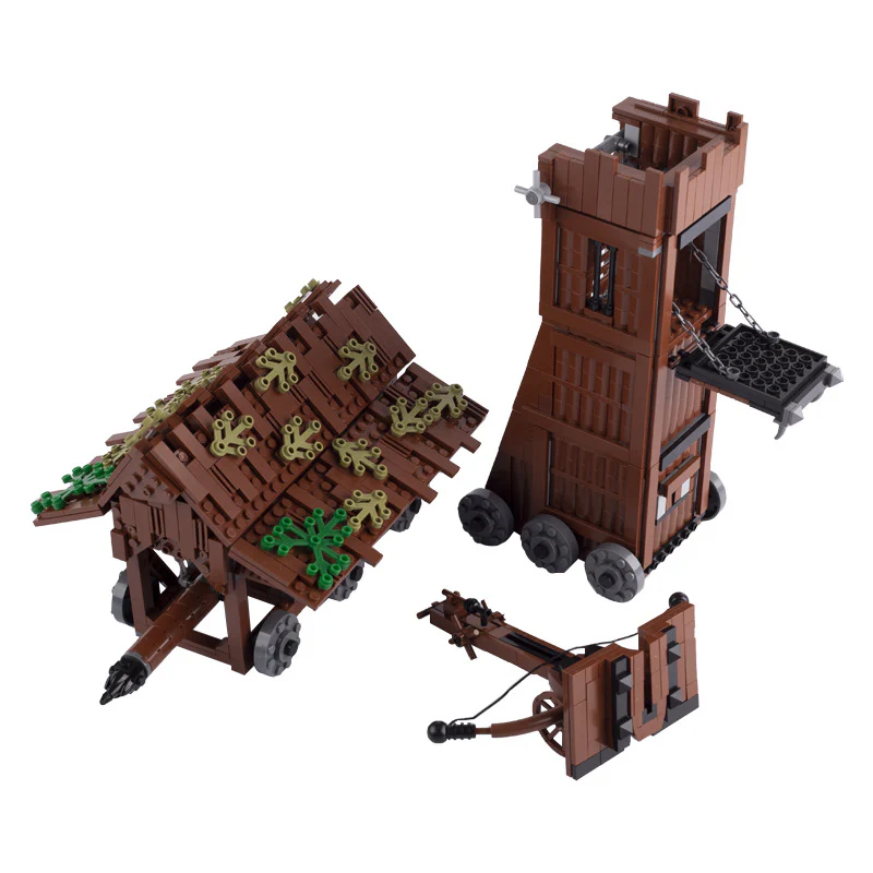 MOC medieval ancient Rome military siege hammer arrow tower sentry post mini accessories - Image 4