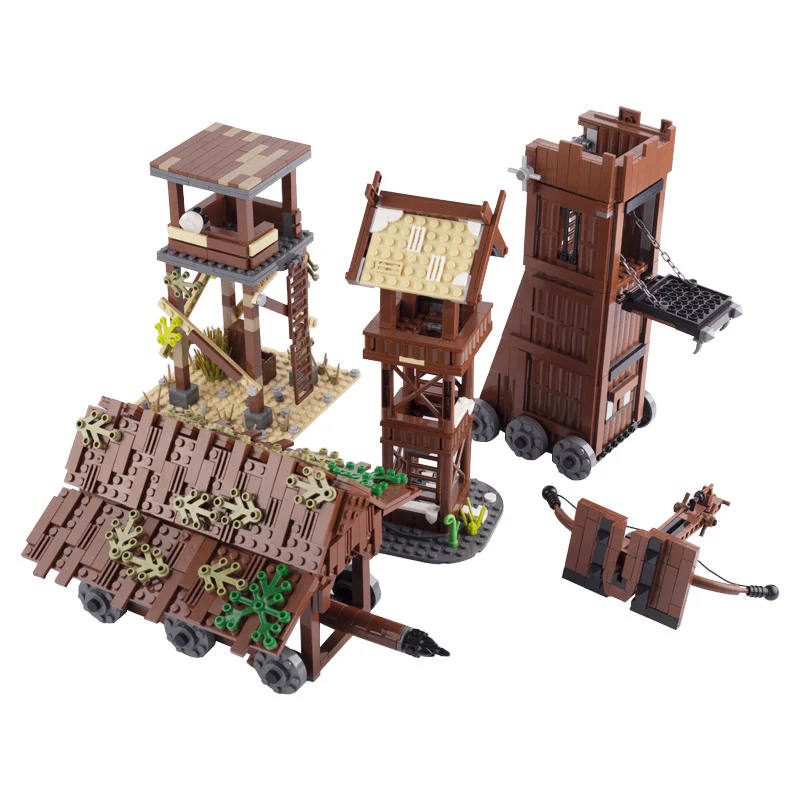 MOC medieval ancient Rome military siege hammer arrow tower sentry post mini accessories - Image 5