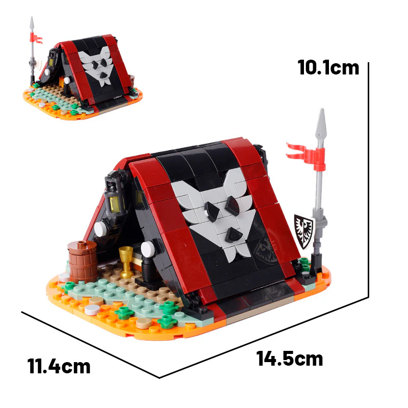 MOC Medieval Castle Building Military Sentry Tent - Image 2