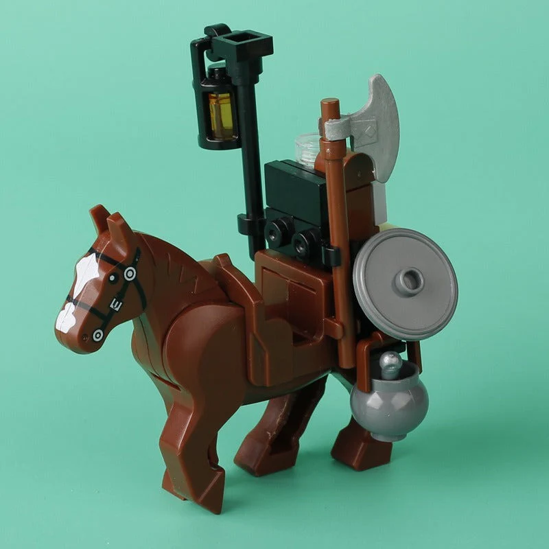 MOC Medieval Castle Transport Ox-Horse Wagons - Image 12