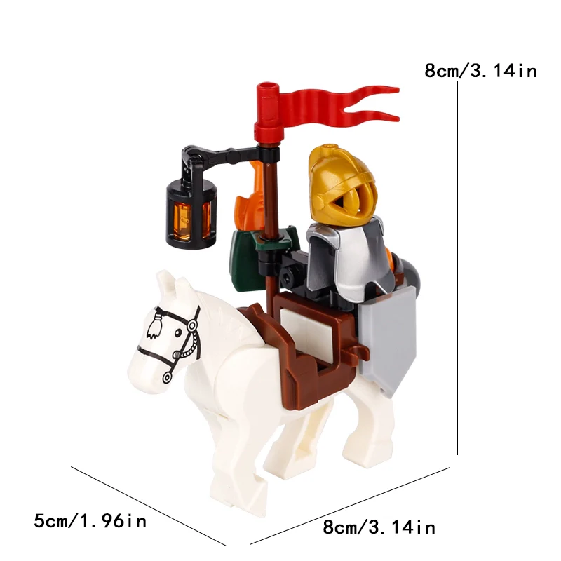 MOC Medieval Castle Transport Ox-Horse Wagons - Image 4