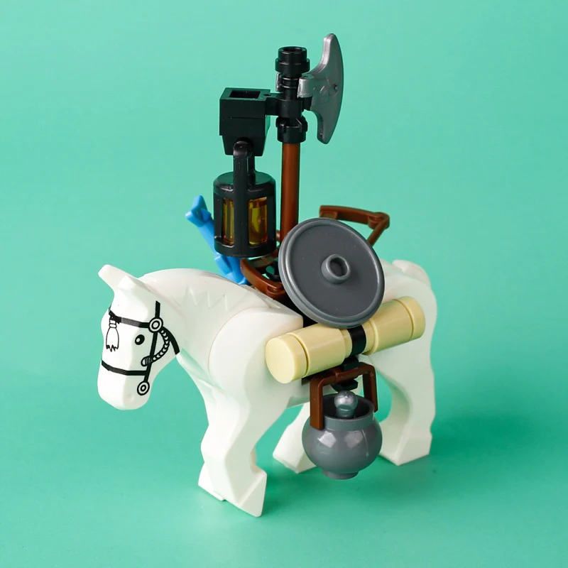 MOC Medieval Castle Transport Ox-Horse Wagons - Image 7