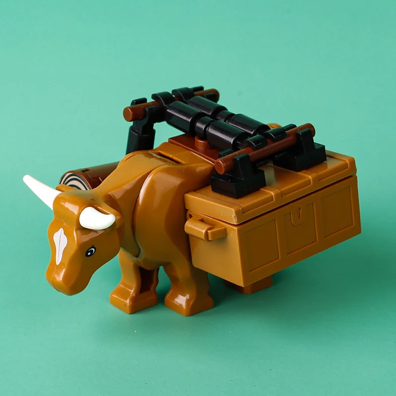 MOC Medieval Castle Transport Ox-Horse Wagons - Image 8