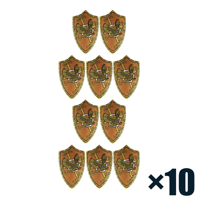 MOC medieval military castle knight soldier helmet weapon shield - Image 17