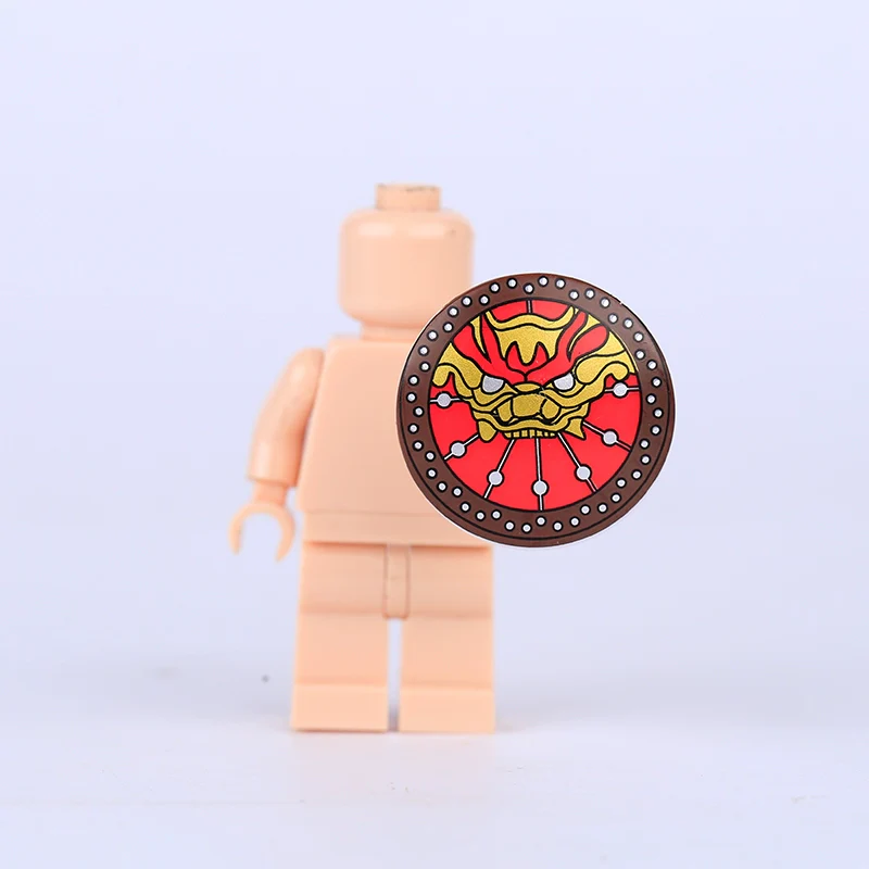 MOC medieval military castle knight soldier helmet weapon shield - Image 2