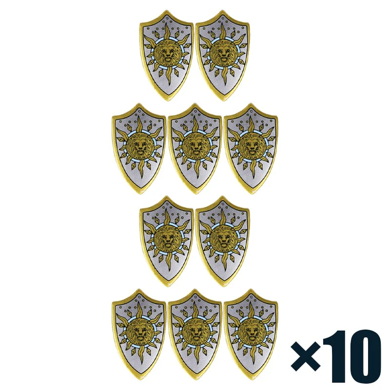 MOC medieval military castle knight soldier helmet weapon shield - Image 20