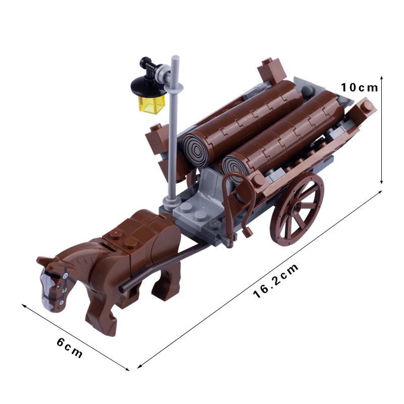 Moc Medieval minifigure carriage soldier chariot - Image 5