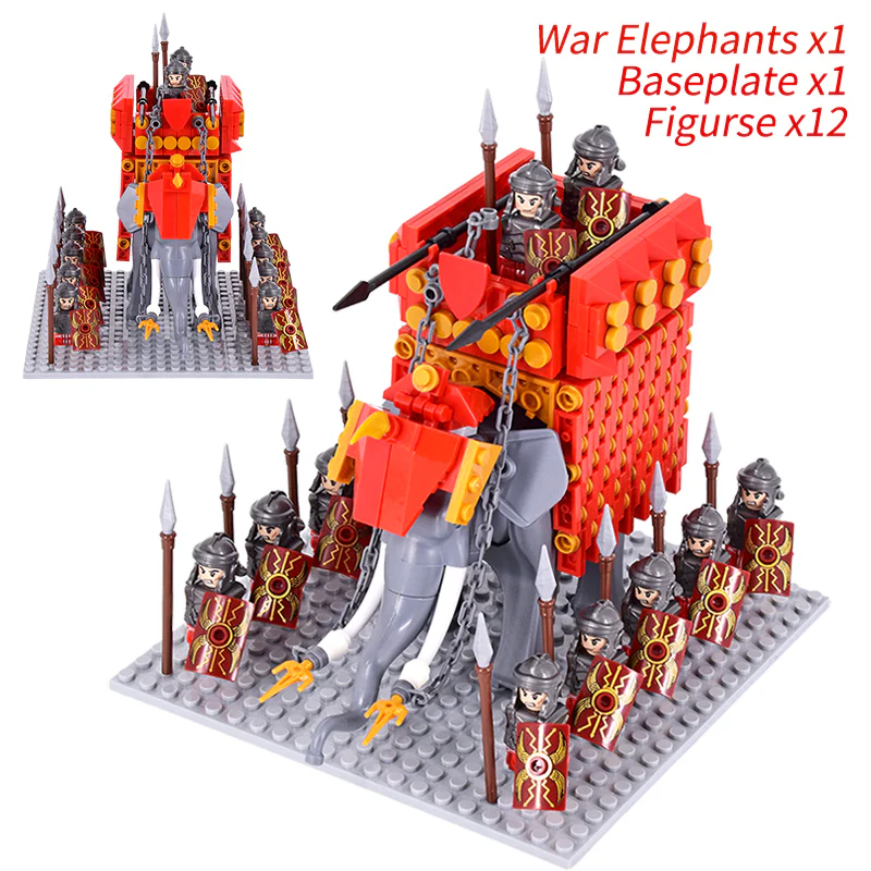 MOC Middle Ages Ancient Rome Series Chariots Chariots War Elephants Building Block Toys minifigures - Image 5