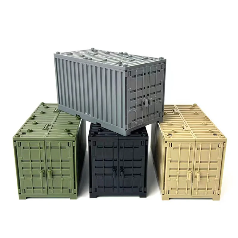 MOC Military Container Building Blocks Box Toys  WW2 War Base - Image 2