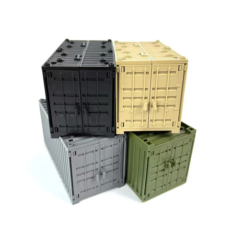 MOC Military Container Building Blocks Box Toys  WW2 War Base - Image 3