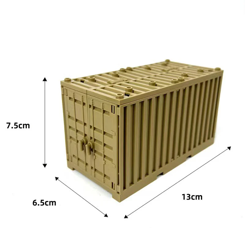 MOC Military Container Building Blocks Box Toys  WW2 War Base - Image 4
