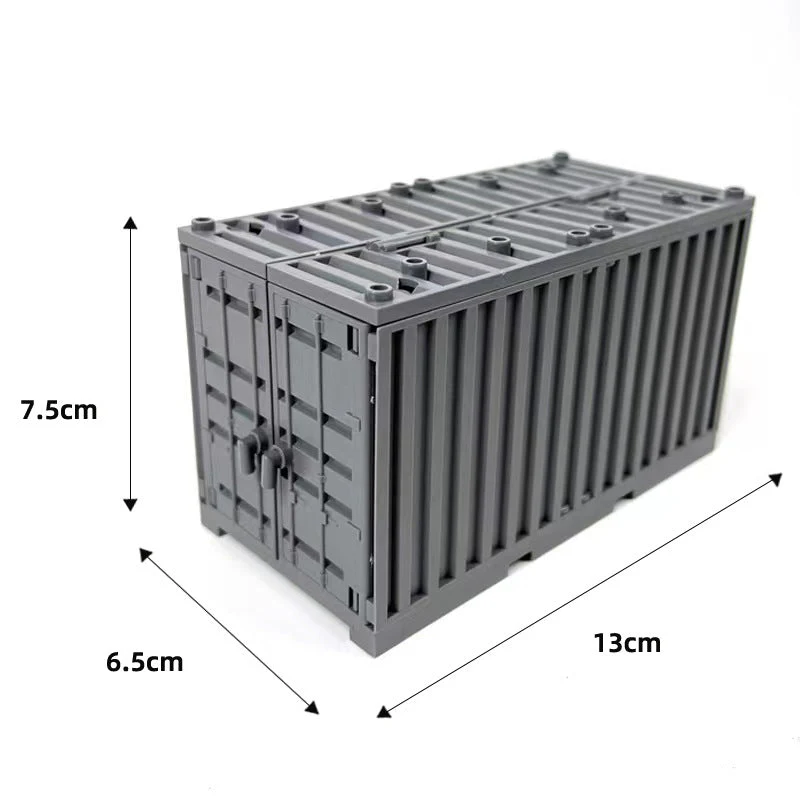 MOC Military Container Building Blocks Box Toys  WW2 War Base - Image 5