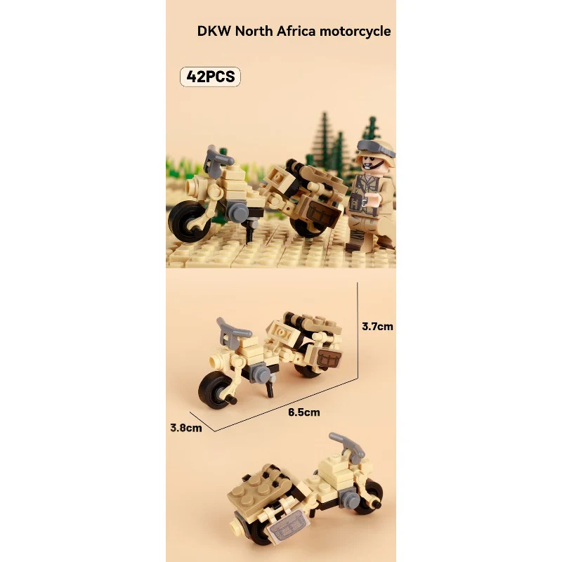 MOC Military North Africa DKW Motorcycle - Image 2