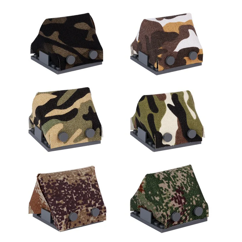 MOC military soldiers camouflage spots big tent Minifigure Weapon Accessories - Image 3