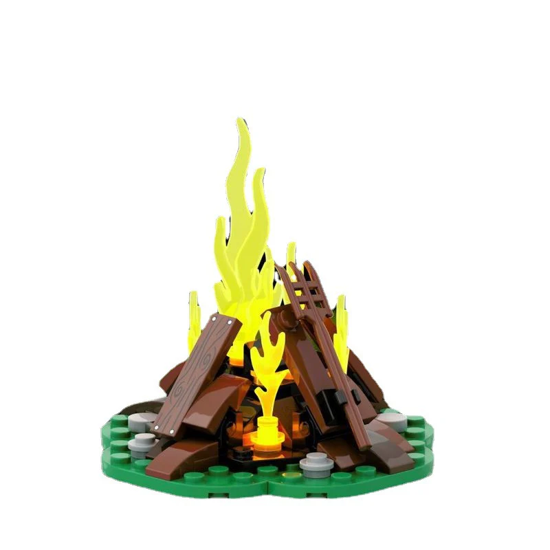 MOC mini street scene scene fountain bonfire notice board - Image 4