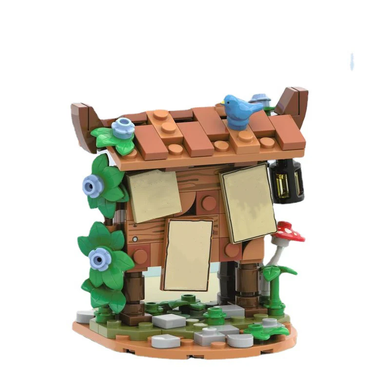 MOC mini street scene scene fountain bonfire notice board - Image 7