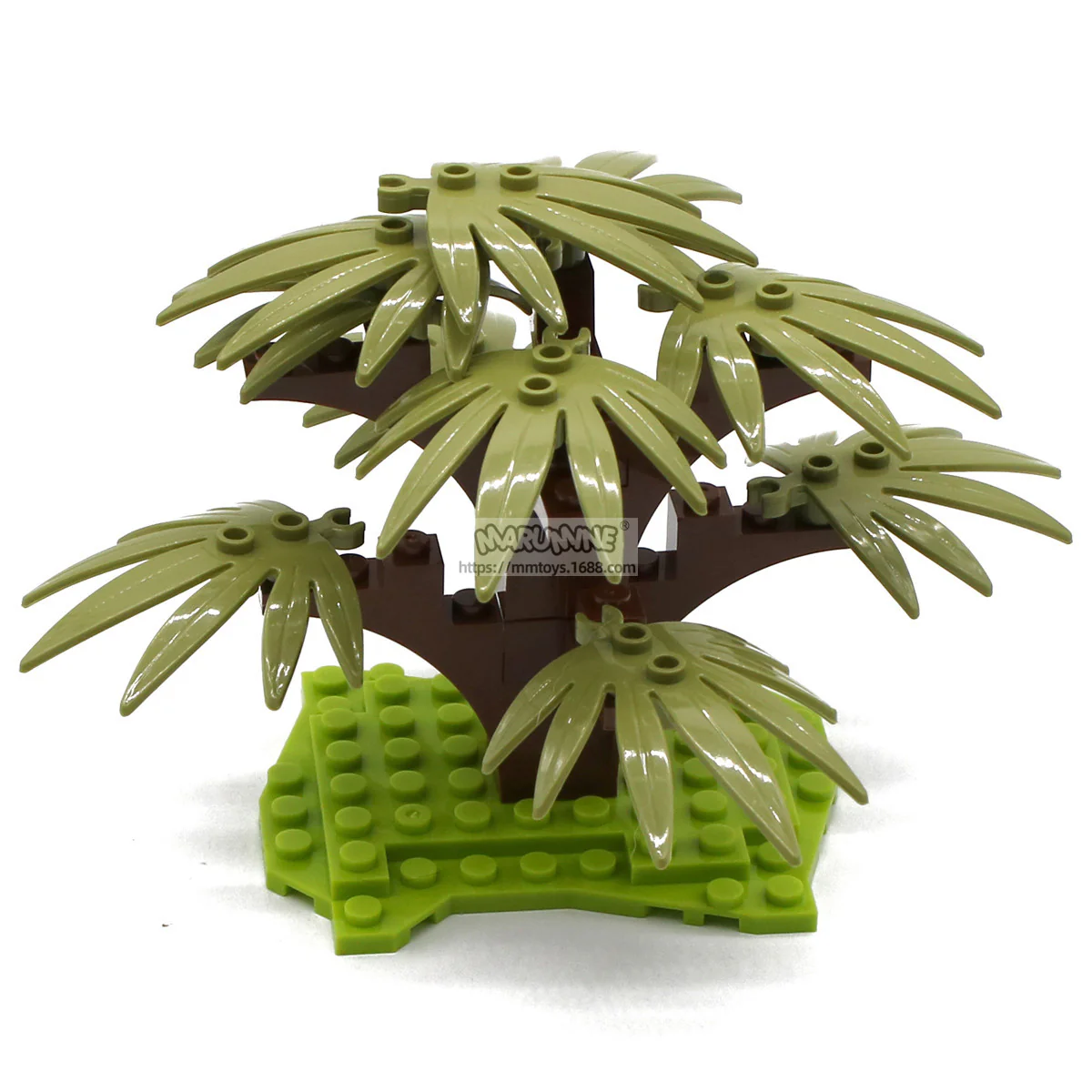 MOC scene plants 21PCS palm tree accessories including base plate 30239 - Image 10