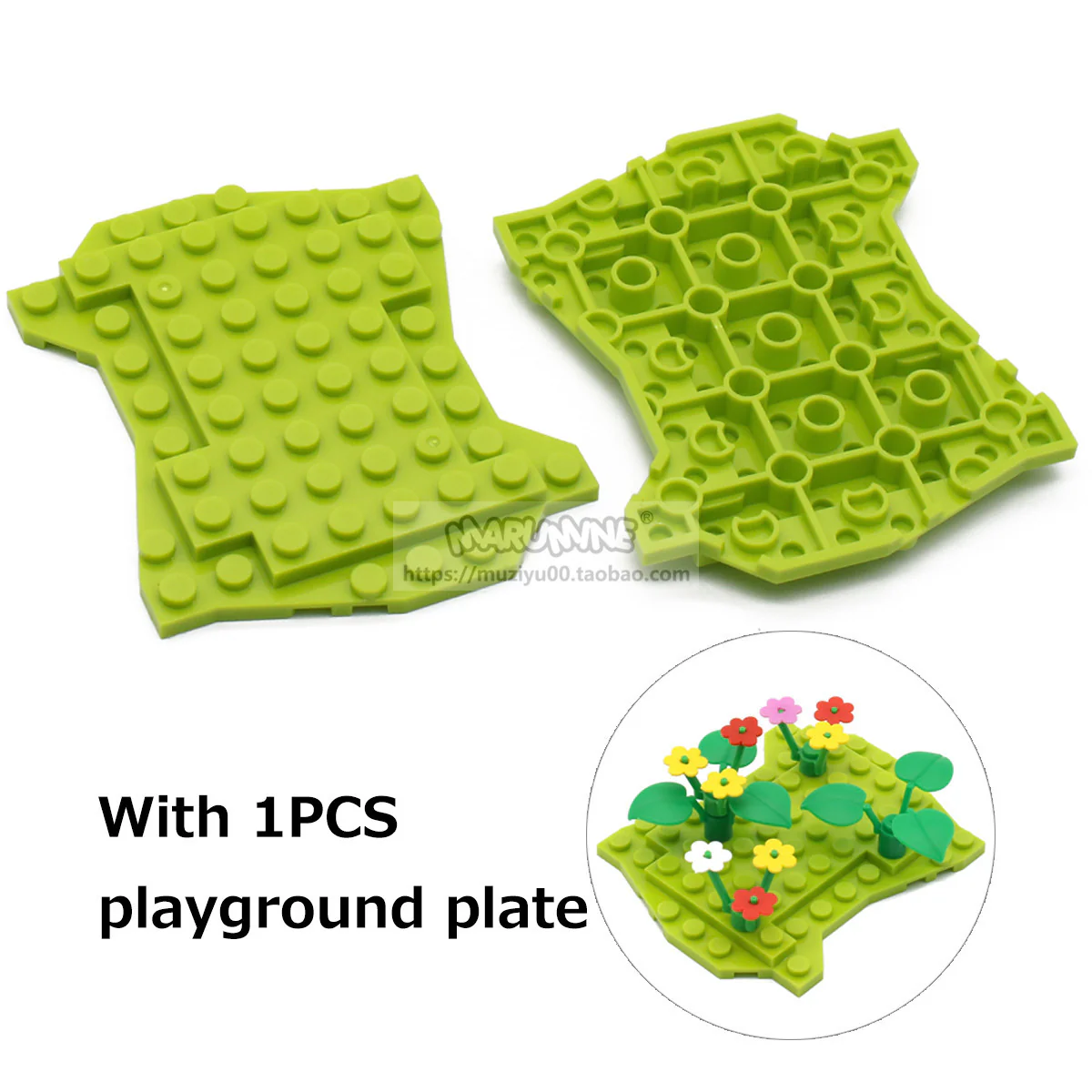MOC scene plants 21PCS palm tree accessories including base plate 30239 - Image 5