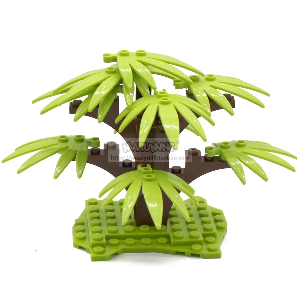 MOC scene plants 21PCS palm tree accessories including base plate 30239 - Image 6
