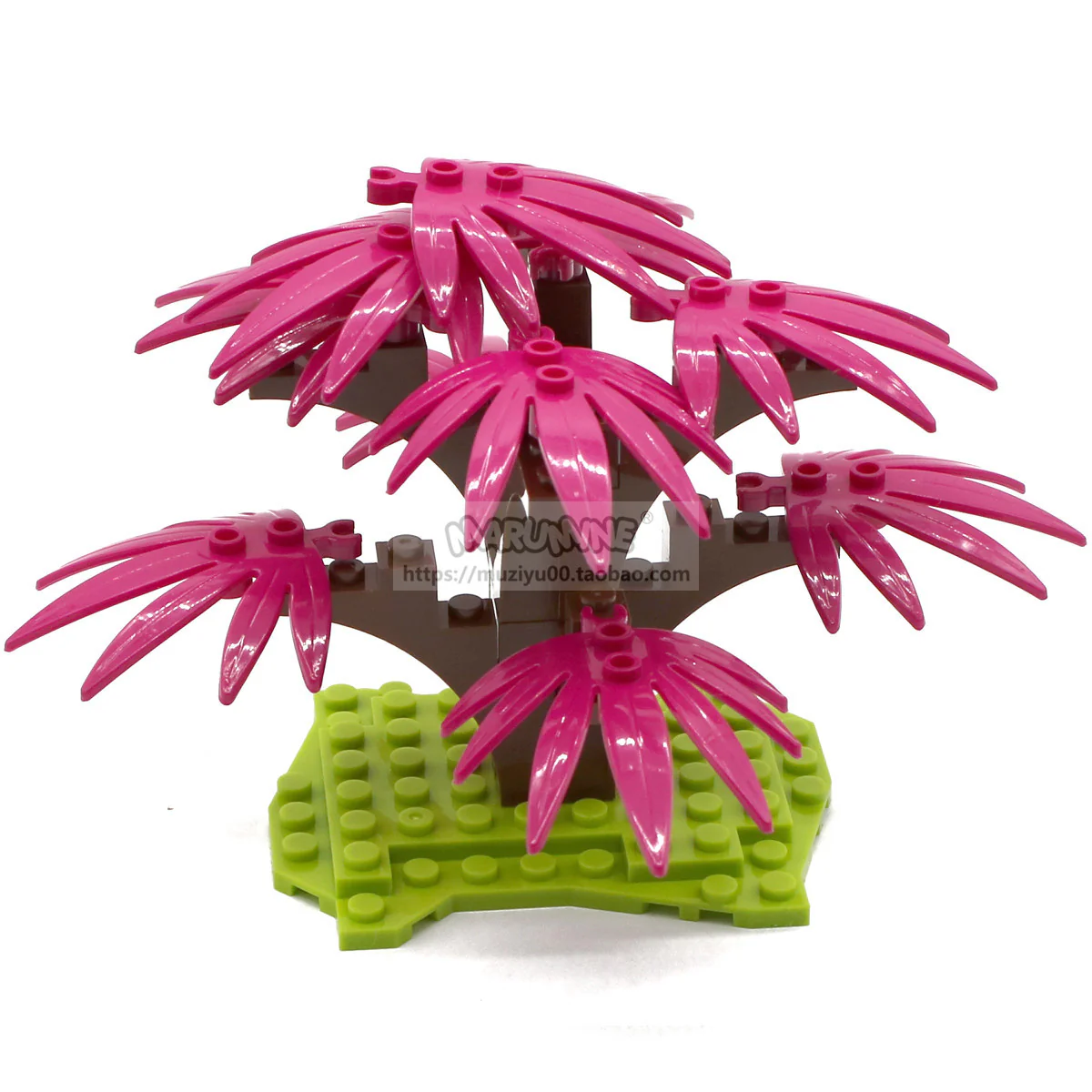 MOC scene plants 21PCS palm tree accessories including base plate 30239 - Image 8