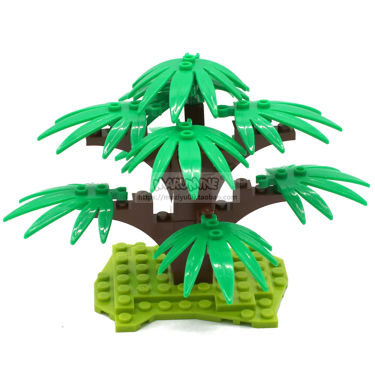 MOC scene plants 21PCS palm tree accessories including base plate 30239 - Image 9