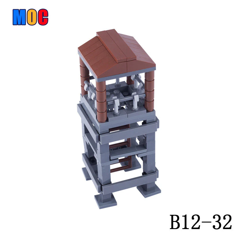 MOC WW2 Military Rocket Watchtower Sentry Bunker - Image 9