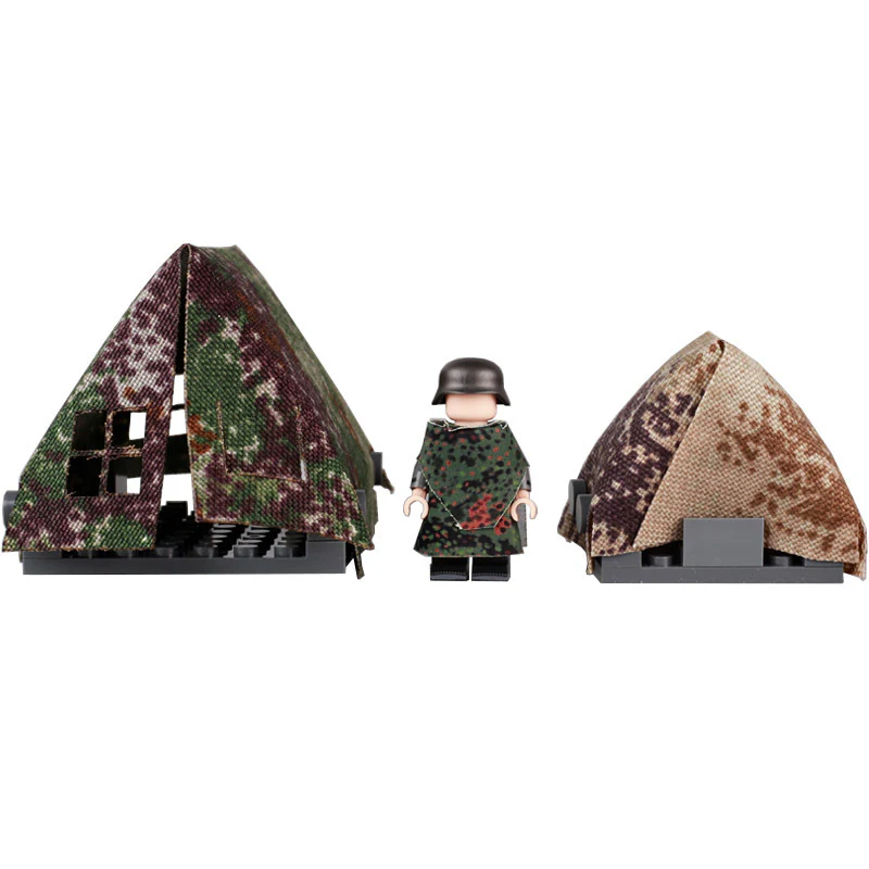 MOC WW2 soldier camouflage tent Minifigure Weapon Accessories - Image 10