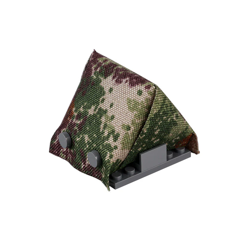MOC WW2 soldier camouflage tent Minifigure Weapon Accessories - Image 6