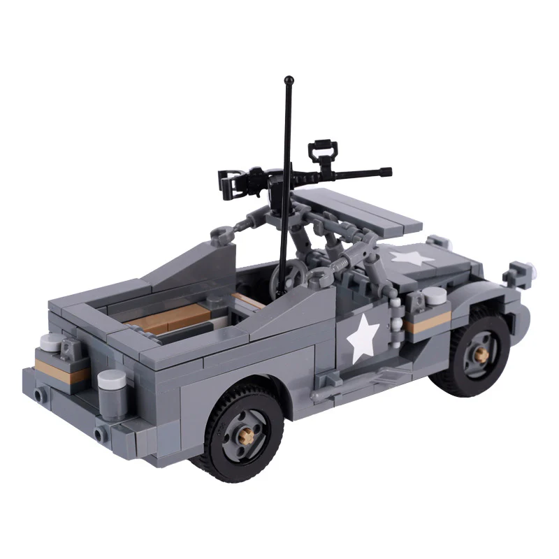 MOC WWII US Military M3A1 Reconnaissance Armored Vehicle - Image 3