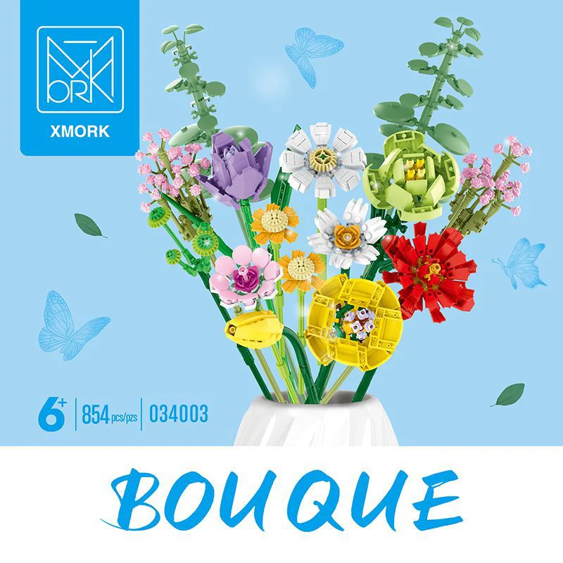 XMORK 034001/ 034004 Flower Building Blocks Bouquet - Image 4