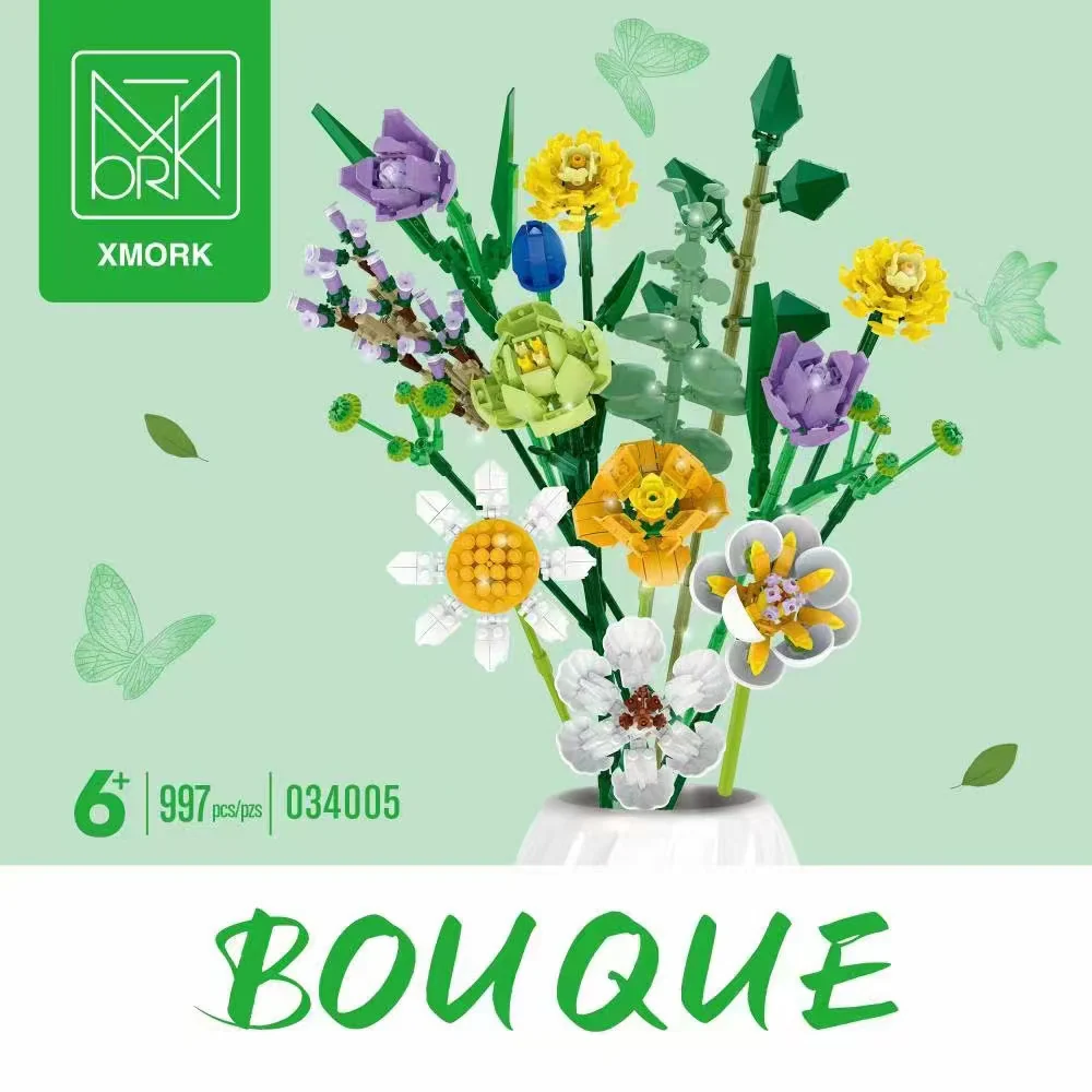 XMORK 034001/ 034004 Flower Building Blocks Bouquet - Image 5